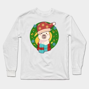 Llamas Christmas Graphic Santa Funny Ugly Sweater Llamas Long Sleeve T-Shirt